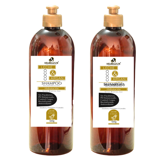 Shampoo y Tratamiento Leche de Coco y Argán